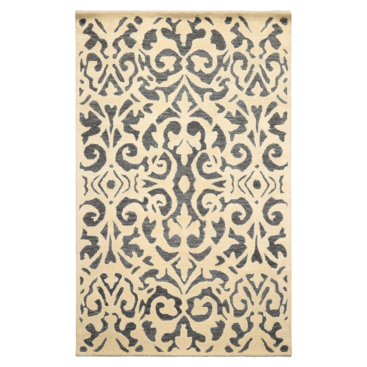 5x8 Ivory, Gray, Color Hand Tufted Handmade Wool Transitional Oriental Rug