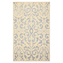 5x8 Ivory, Blue, Color Hand Tufted Handmade Wool Transitional Oriental Rug