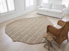 Multi Size Tan Beige Color Hand Hooked Leaf Jute loop Contemporary Oriental Rug