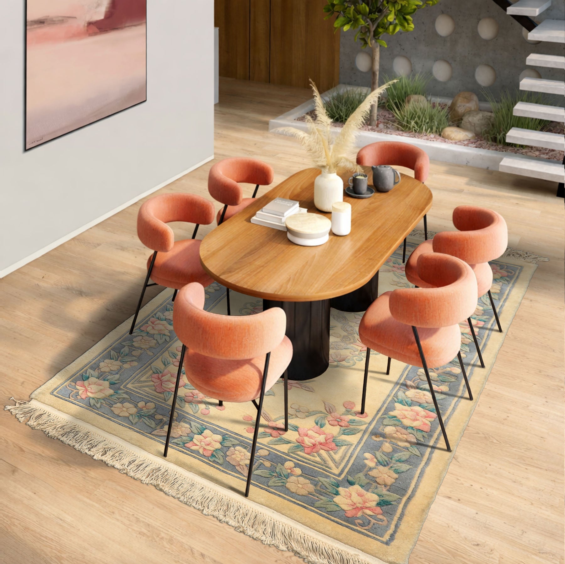 3x5 Ivory, Aqua, Blue Color Hand Knotted French Aubusson Savonerrie Wool Traditional Oriental Rug