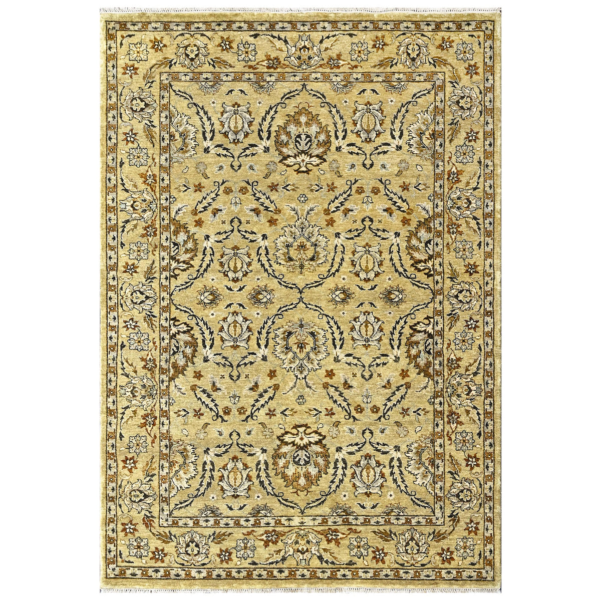Pistachio 6'1''x8'10'' Oushak Traditional Hand Knotted Wool Oriental Area Rug
