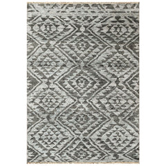 Dark Gray 3'10''x5'8'' Oushak Southwestern Hand Knotted Wool Oriental Area Rug