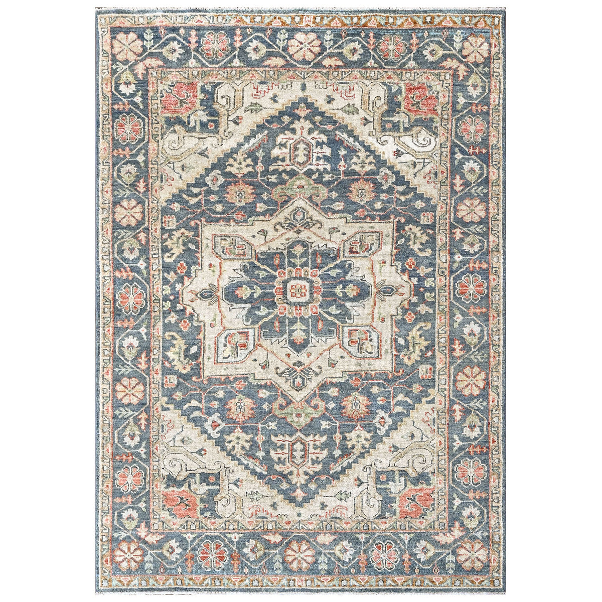 Slate 8'3''x12 Oushak Heriz Hand Knotted Wool Oriental Area Rug