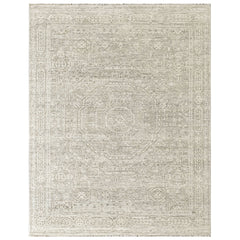 Beige 7'8''x9'9'' Oushak Traditional Hand Knotted Wool Oriental Area Rug