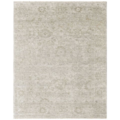 Beige, Gray 8x10 Oushak Transitional Hand Knotted Wool Oriental Area Rug