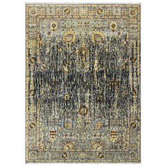 Slate, Charcoal 5'10''x8'7'' Oushak Modern Hand Knotted Wool Oriental Area Rug