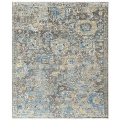 Gray 7'11''x9'9'' Oushak Transitional Hand Knotted Wool Oriental Area Rug