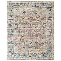 Gray, Slate 9x11'9'' Oushak Transitional Hand Knotted Wool Oriental Area Rug