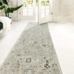 Beige 13x19 Oushak Transitional Hand Knotted Wool Oriental Area Rug