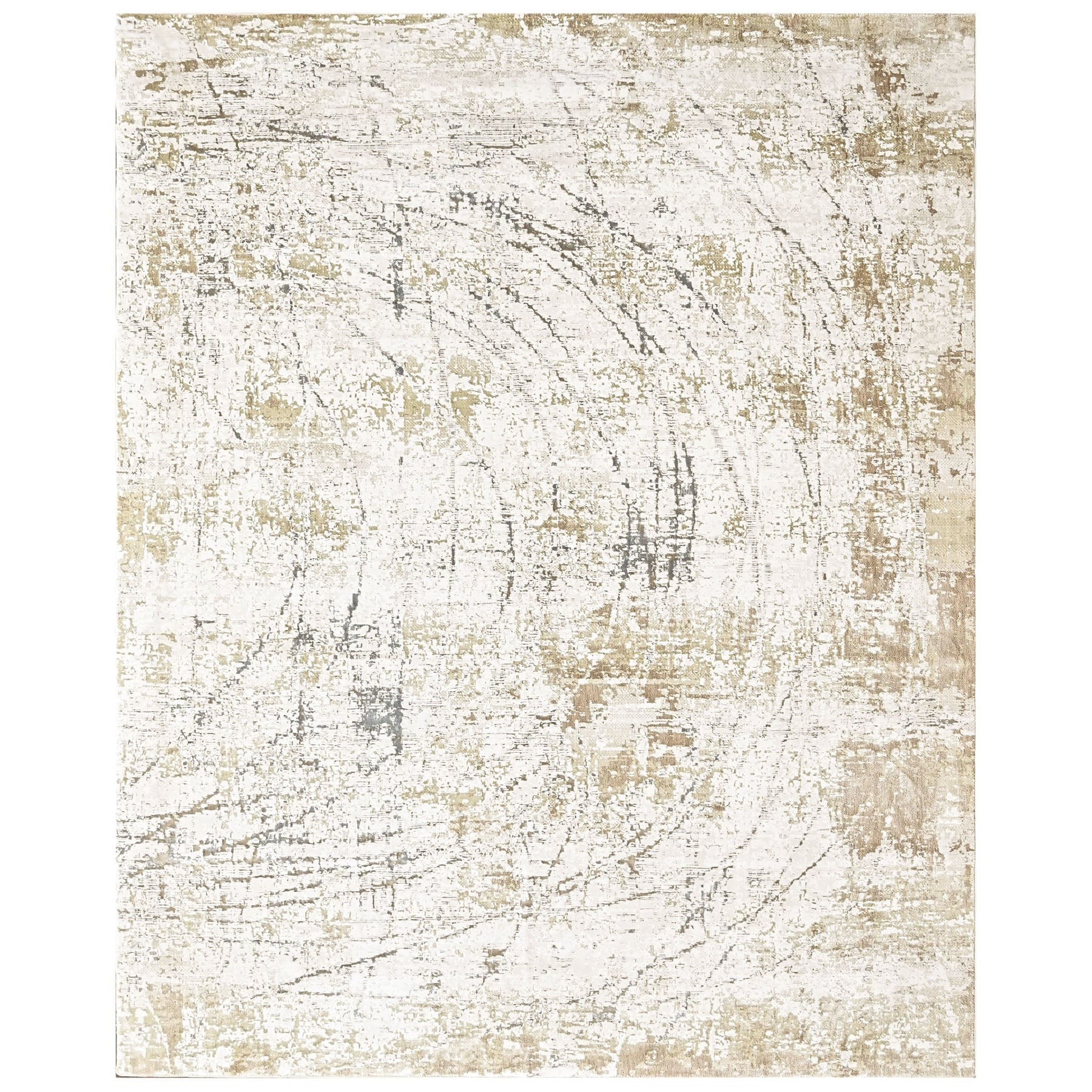 9x12 Ivory, Moss, Slate Color Power Loom Oushak Wool Modern Oriental Rug