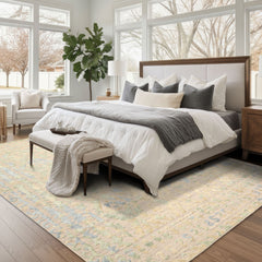 8x10 Taupe, Green, Blue Color Hand Knotted Soumak Wool Modern & Contemporary Oriental Rug