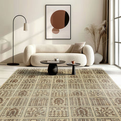 7x11 Gray, Moss, Chocolate Color Hand Knotted Distress Wool Transitional Oriental Rug