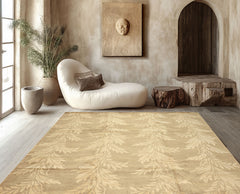 8x10 Moss, Beige, Color Hand Knotted Tibetan Wool Transitional Oriental Rug
