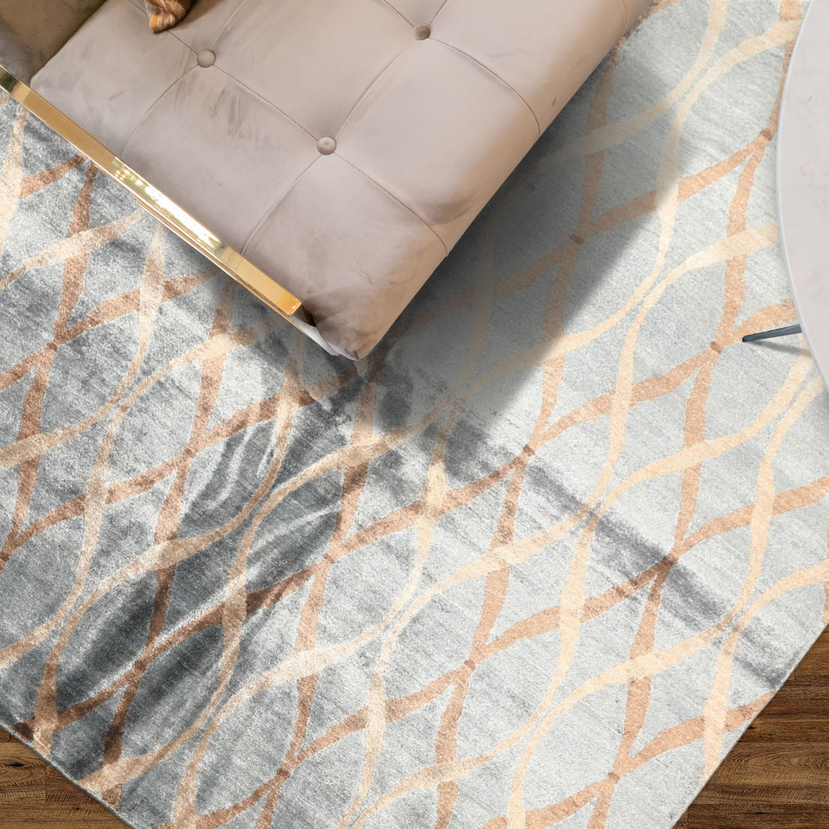 6x9 Slate, Brown, Tan Color Hand Loomed Tibetan Viscose Modern & Contemporay Oriental Rug