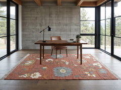 Multi Size Rust Sage Ivory Color Hand Woven Kilim Jute Traditional Oriental Rug