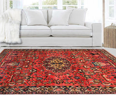 6x9 Rose, Peach, Gray Color Hand Knotted Tabriz Wool Traditional Oriental Rug