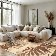 Brown Beige 8x10 Premium Tibetan Modern Contemporary Abstract Tibetano Designer Hand Knotted Wool Pure Silk Oriental Area Rug