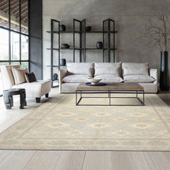 Seafoam Gray 8x10 Premium Tibetan Transitional Tibetano Designer Hand Knotted Wool Oriental Area Rug
