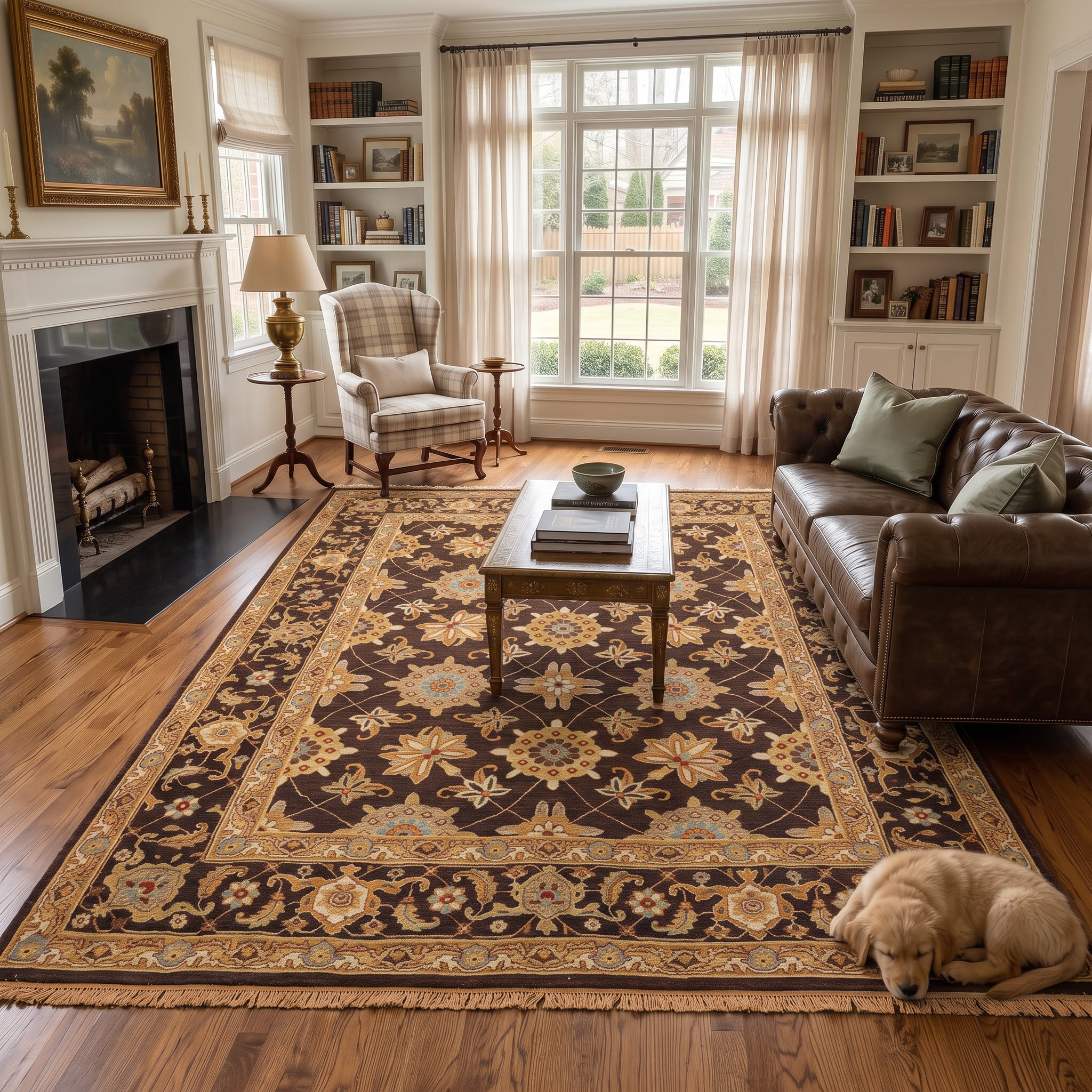 8x10 Chocolate, Gold, Turquoise Color Hand Knotted Soumak Wool Traditional Oriental Rug