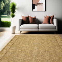 8x10 Lime, Beige, Mocha Color Hand Knotted Soumak Wool Traditional Oriental Rug