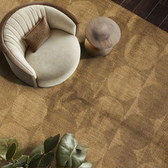 5x8 Tone on Tone Olive, , Color Hand Loomed Tibetan Wool Transitional Oriental Rug