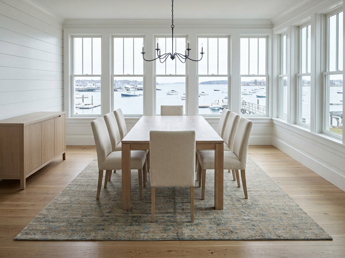 9x12 Gray, Beige, Aqua Color Hand Loomed Tibetan Wool Transitional Oriental Rug