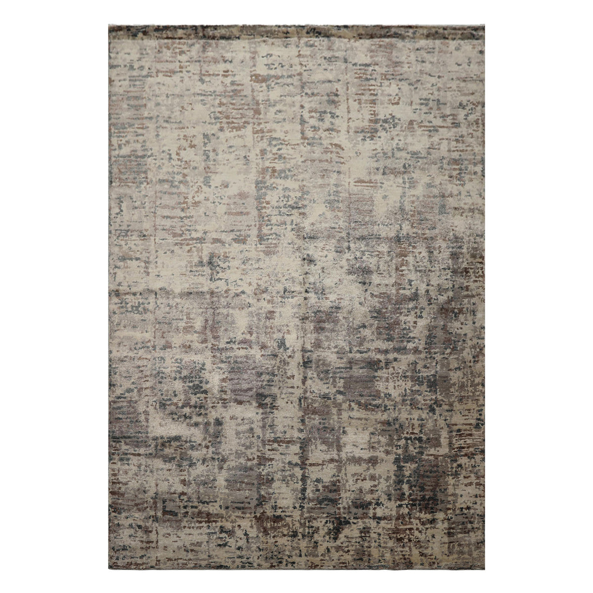 6x9 Beige, Taupe, Gray Color Hand Knotted Sherpa Bamboo Silk Modern Oriental Rug