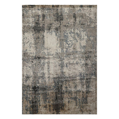 6x9 Beige, Taupe, Blue Color Hand Knotted Sherpa Bamboo Silk Modern Oriental Rug