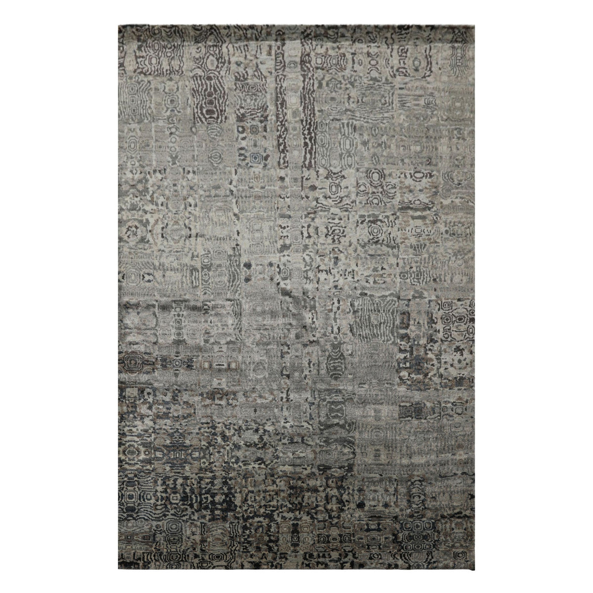 6x9 Taupe, Gray, Brown Color Hand Loomed Sherpa 100% Bamboo Silk  Oriental Rug