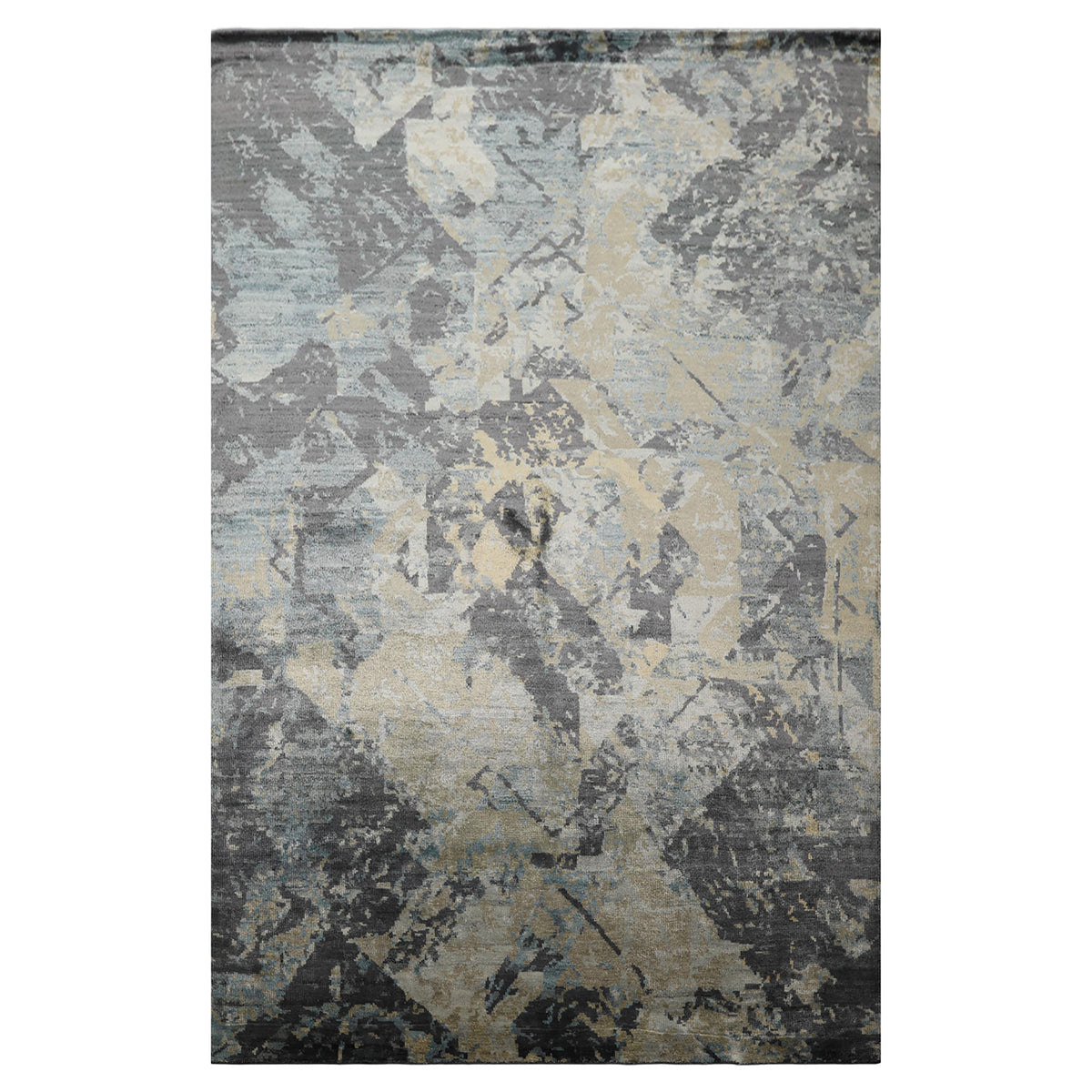 6x9 Beige, Gray, Brown Color Hand Loomed Sherpa Bamboo Silk Modern Oriental Rug