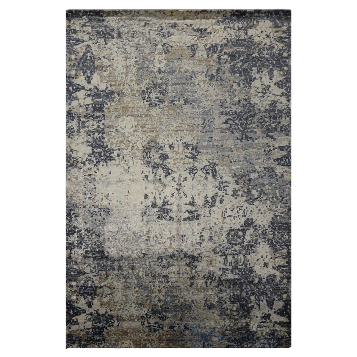 6x9 Beige, Brown, Lilac Color Hand Loomed Sherpa Bamboo Silk Modern Oriental Rug