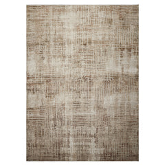8x10 Beige, Brown, Multi Color Hand Loomed Tibetan Wool Modern Oriental Rug