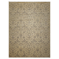 9x12 Beige, Brown, Color Hand Knotted Peshawar Wool Transitional Oriental Rug