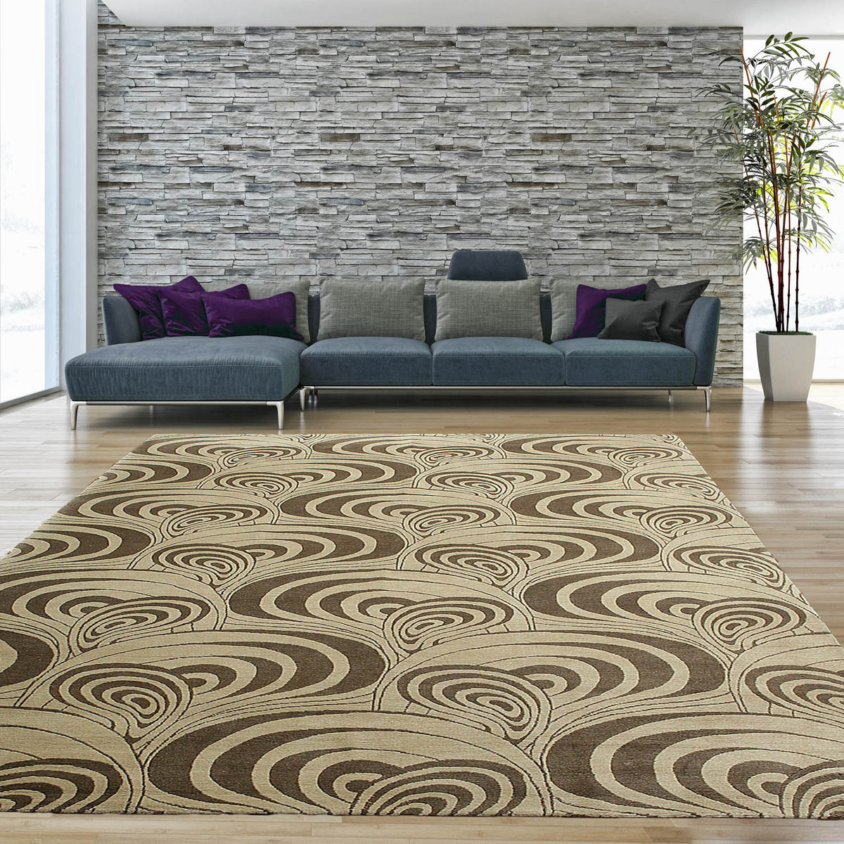 6x9 Light Olive, , Color Hand Knotted All-Over 100% Wool Traditional Oriental Rug