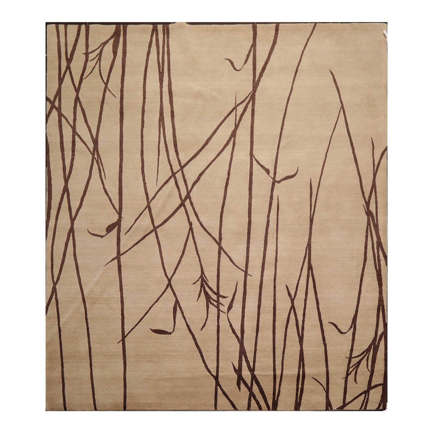 8x10 Camel, Brown, Color Hand Knotted All-Over 100% Wool Modern Oriental Rug