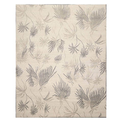 8x10 Oatmeal, Gray, Color Hand Knotted Floral 100% Wool Transitional Oriental Rug