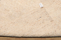LoomBloom Oat Meal 9'x12' Organic Flatweave Traditional Geometric Hand Woven Wool Oriental Area Rug