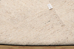 LoomBloom Oat Meal 9'x12' Organic Flatweave Traditional Geometric Hand Woven Wool Oriental Area Rug
