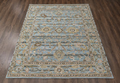 loomBloom Aqua Multi Size Hand Tufted Wool Floral Modern & Contemporary Oriental Area Rug