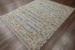 loomBloom Aqua Multi Size Hand Tufted Wool Floral Modern & Contemporary Oriental Area Rug