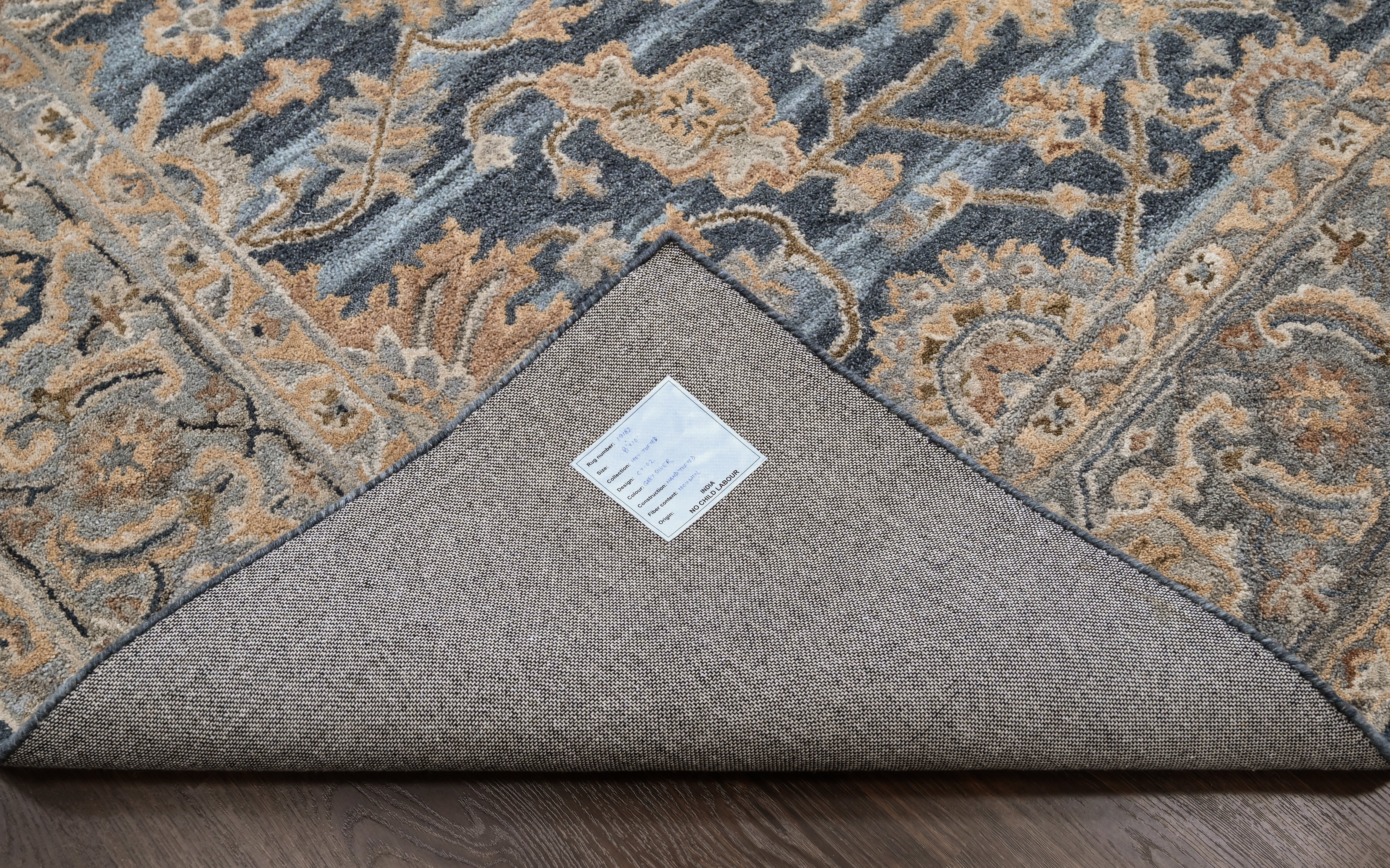 loomBloom Blue Multi Size Hand Tufted Wool Floral Modern & Contemporary Oriental Area Rug