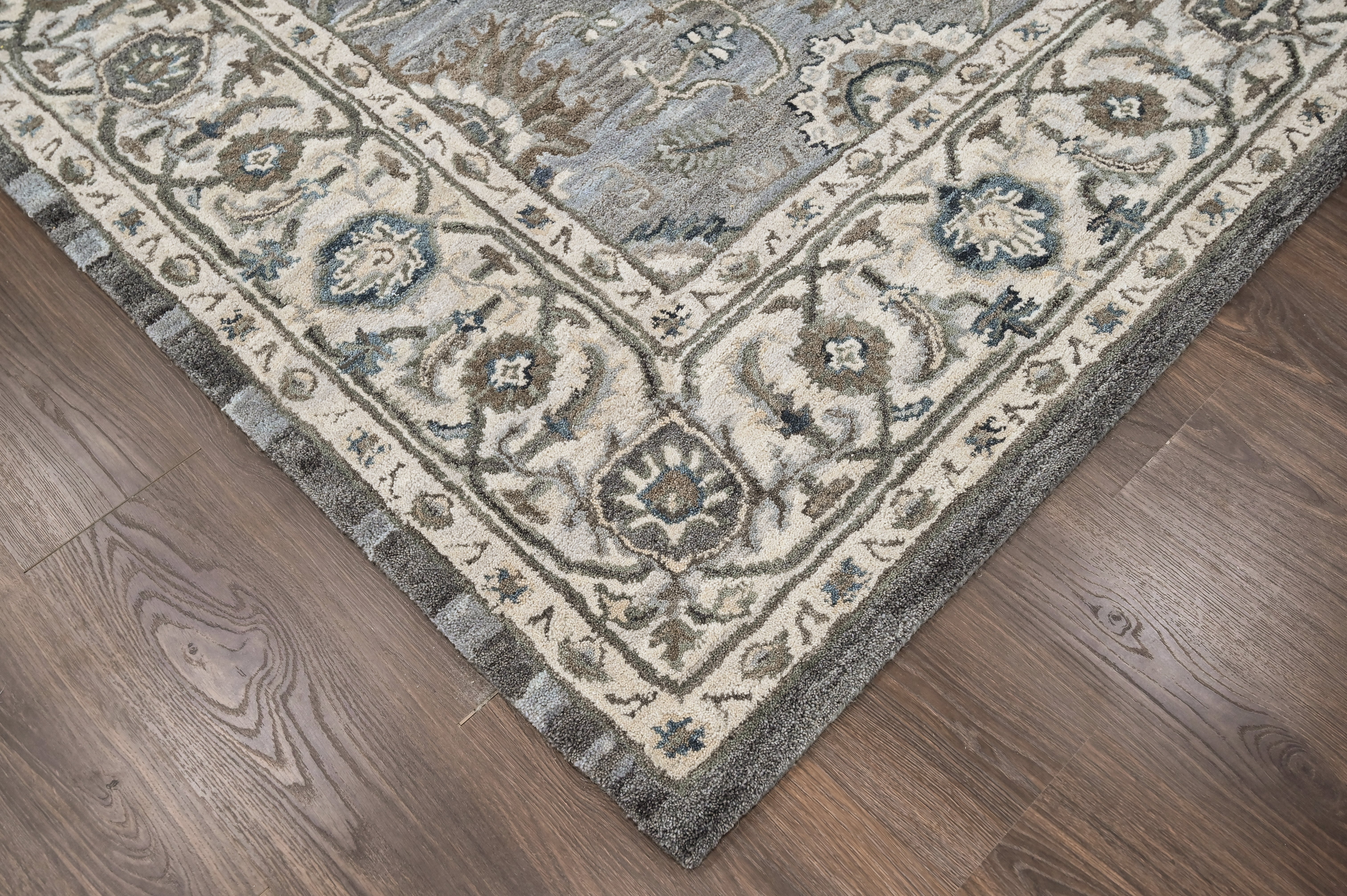 loomBloom Light Blue Multi Size Hand Tufted Wool Floral Modern & Contemporary Oriental Area Rug
