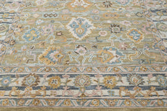 loomBloom Olive Green 8'x10' Hand Tufted Wool Floral Modern & Contemporary Oriental Area Rug