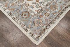 loomBloom Beige Multi Size Hand Tufted Wool Floral Modern & Contemporary Oriental Area Rug