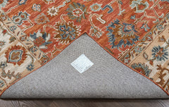 loomBloom Rust 8'x10' Hand Tufted Wool Floral Modern & Contemporary Oriental Area Rug