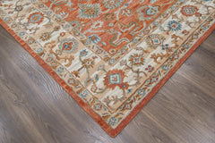 loomBloom Rust 8'x10' Hand Tufted Wool Floral Modern & Contemporary Oriental Area Rug