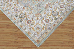 Multi Size Mint Green Gray Burnt Orange Color Hand Tufted Handmade Wool Modern & Contemporary Oriental Rug