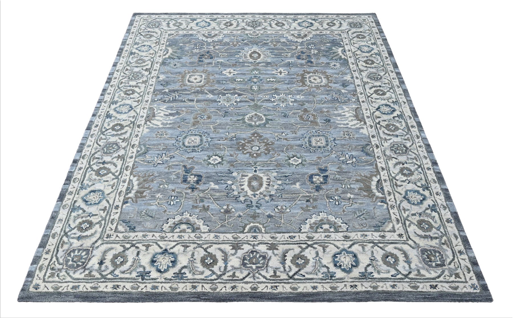 Multi Size Light Blue Gray Beige Color Hand Tufted Handmade Wool Modern & Contemporary Oriental Rug