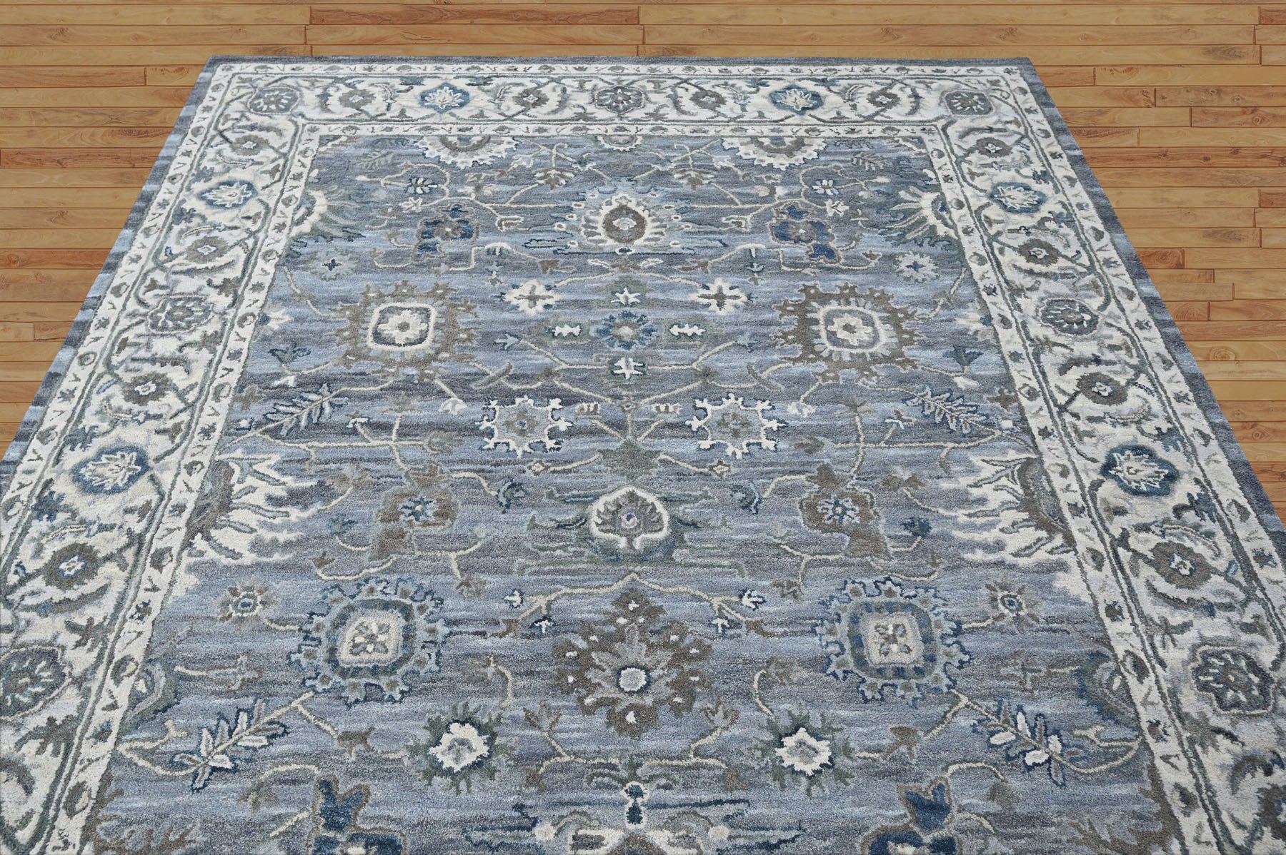 Multi Size Light Blue Gray Beige Color Hand Tufted Handmade Wool Modern & Contemporary Oriental Rug
