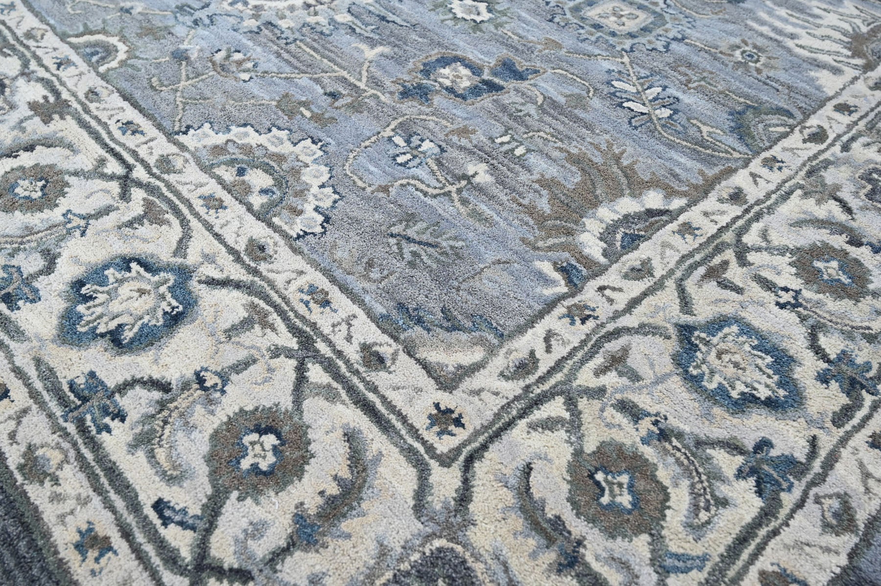 Multi Size Light Blue Gray Beige Color Hand Tufted Handmade Wool Modern & Contemporary Oriental Rug